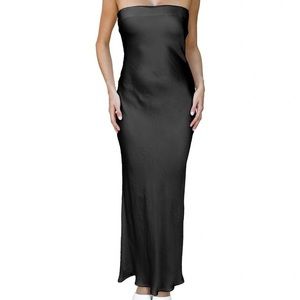 SNDYS Black Strapless Angel Dress